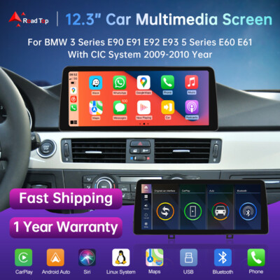 12.3'Für BMW CIC 3 5er E90 E91 E92 E93 E60 E61 Wireless CarPlay Auto Touchscreen
