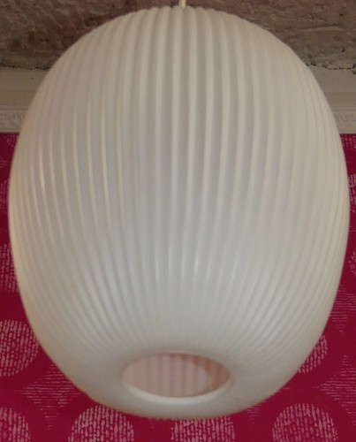 Lampe Kunststoff 60er 70er Erco 2101 Aloys Gangkofner Plisseelampe cocoon retro - Bild 6 von 9