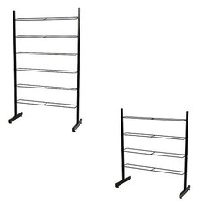 SHOE SHOP FOOTWEAR DISPLAY RACK,RAIL,MULTI SHELF/ 6,4-TIER STAND FOR RETAIL,HOME