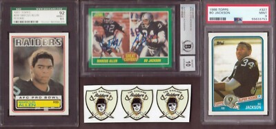 Raiders Bo Jackson Marcus Allen BGS 10 AUTOGRAPHS Rookie RC PSA 9 SCG 8.5 *wow*