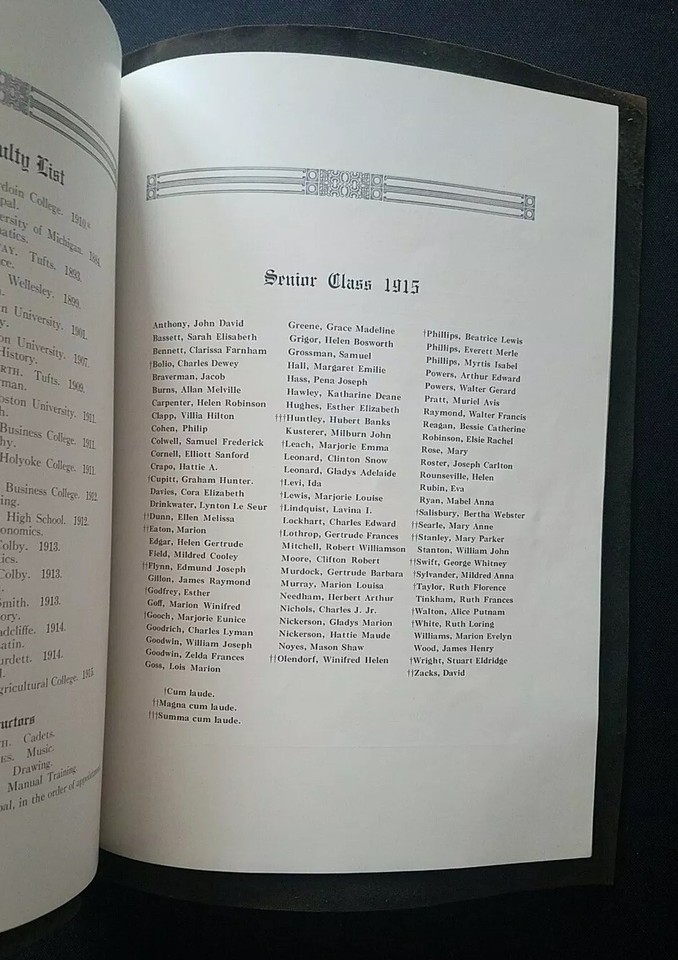 1915 Journal Taunton Massachusetts High School Yearbook eBay