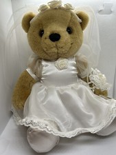 Bride Teddy Bear Plush Stuffed Animal 8.5" Elegance by Amscan w FREE SHIPPING