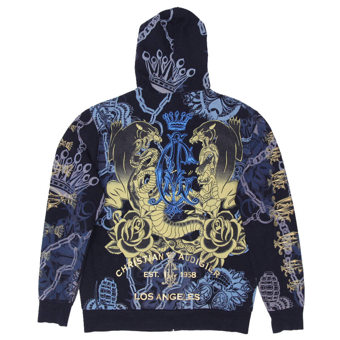 Y2K Christian Audigier Los Angeles Dragon Stoned AOP Full