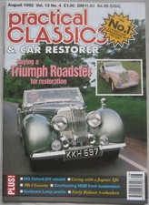 Practical Classics 08/1992 featuring Triumph, Morris, Ford, Austin, Reliant