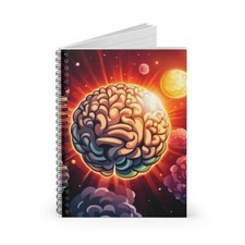 Spiral Notebook, Art, Brain, Universe, Ideas, Gift, Notepad, Christmas