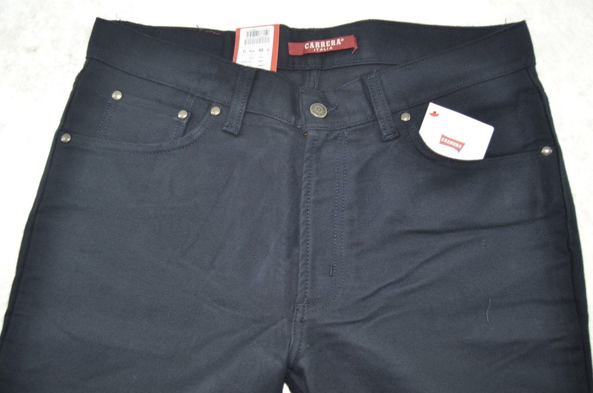 Pantalon Homme En Futaine Carrera Jeans - Taille 46 à 62, Bleu Foncé, Coupe Classique, Neuf Avec étiquettes