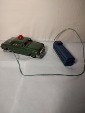 WORKING Vintage 1950s LineMar Police Car Remote Controlled Tin Toy Japan RARE