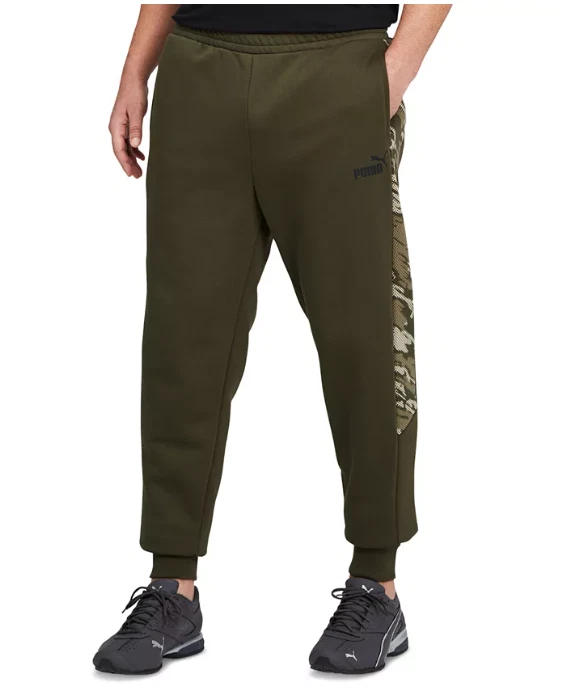 PUMA Joggers Mens 4XL Tapered Leg Camo Printed Fleece 31 Inch