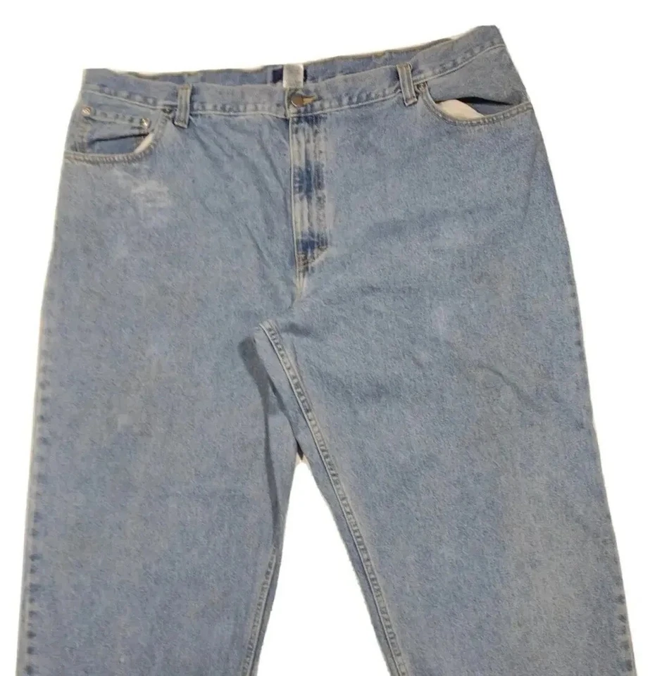 VTG 90s Basic Editions Jeans Mens 44x29 Blue Straight Leg Medium Denim Relaxed  - Image 2 of 4