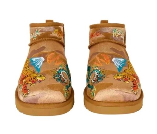 Palace X Ugg Classic Ultra Mini Boot Slipper Chestnut Camo - UK7 US8 - Picture 2 of 7