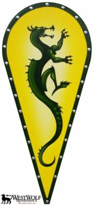 28'' Green Dragon Kite Shield -- sca/larp/creuzzüge/ritter/wikinger/norse/wood/a