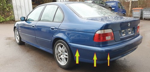 BMW 5er E39 Limousine Stoßstange hinten links Zierleiste Topasblau 7005931 ♻️