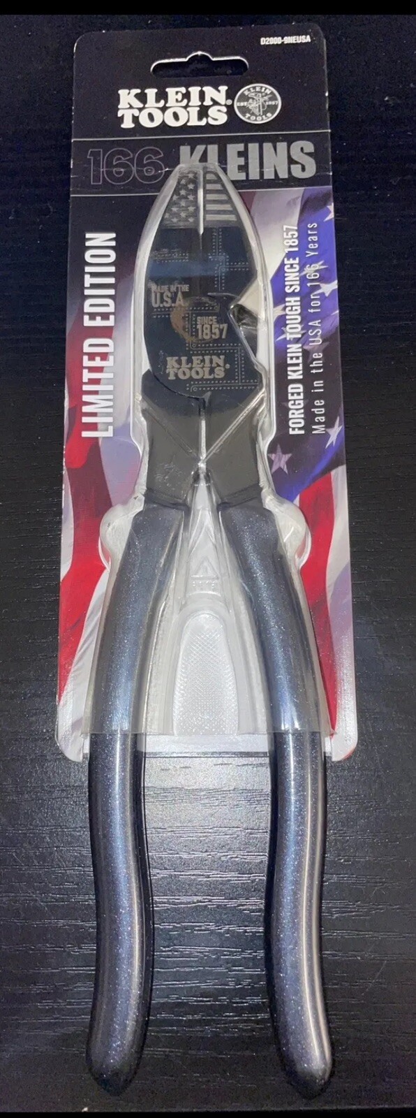 Klein Tools LIMITED EDITION 166 Anniversary Lineman Plier Blue