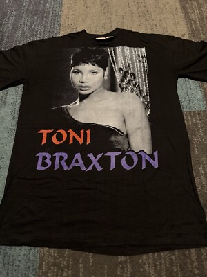 Vintage 90's Toni Braxton North American Tour R&B Tee L Single