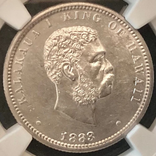 1883 Kingdom Of Hawaii Quarter 25c AU Details NGC Certified cd