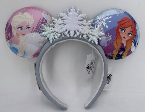 2024 Loungefly Anna Elsa Disney Minnie Ears Frozen Opaska na głowę Płatek śniegu Ekskluzywna - Zdjęcie 1 z 3