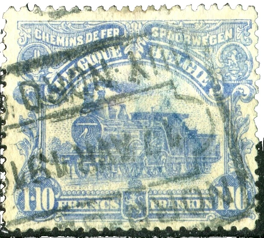 Trains, Railroads Used Belgian & Colonies Stamps