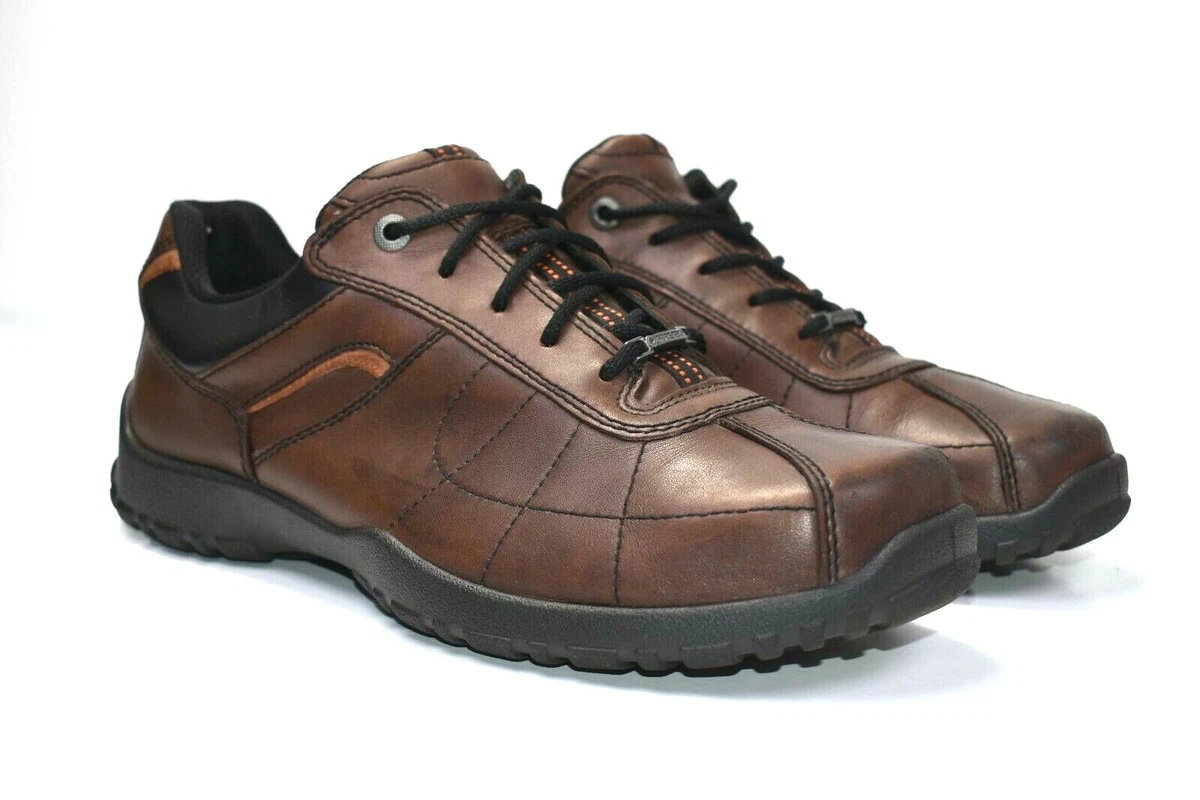 Hotter Thor Men s Brown Gore Tex Casual Comfort Leather Shoes Size US 12