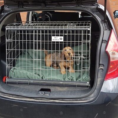 PET WORLD Nissan Note Sloping car dog crate boot travel cage puppy guard  3661397896170 | eBay
