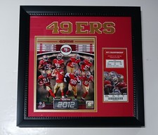 San Francisco Football 14x14 Frame With Real Championship Ticket