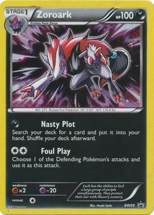 Zoroark - BW09 - Pokemon Black & White Promo Ultra Rare Holo Card LP