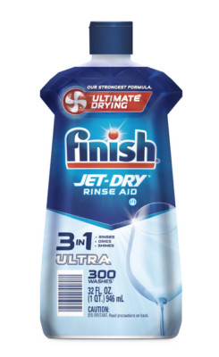 FINISH Jet Dry Rinse Aid 3in1 Ultra Klarspüler, glänzenderes Geschirr 946 ml USA
