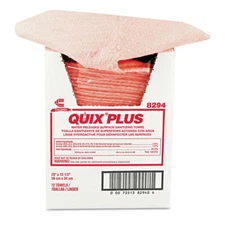 Chix 8294 Quix Plus 13.5 x 20 Cleaning and Sanitizing Towels - Pink (72/Ct) New