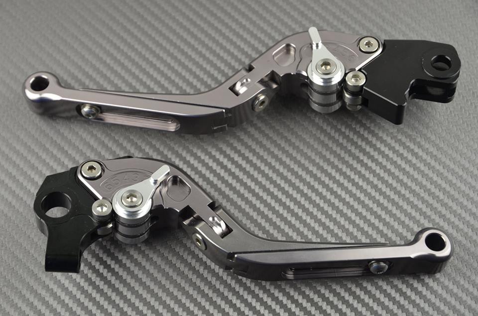 Levier de Frein et d'Embrayage CNC Pivotant Titane pour Aprilia Caponord 1000 13-15