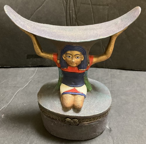 Egyptian Themed Hinged Treasure Trinket Boxes - New - open box items - Picture 3 of 16