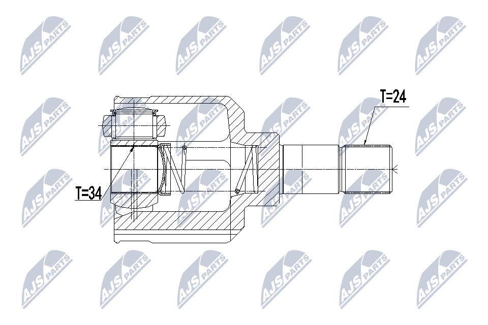 NTY NPW-PE-024 Joint Kit, drive shaft for PEUGEOT