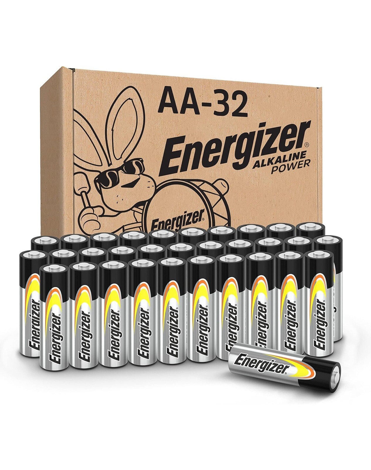 Energizer AA Batteries, Alkaline Power Double A Battery Alkaline, 32 Count 1.5V-image