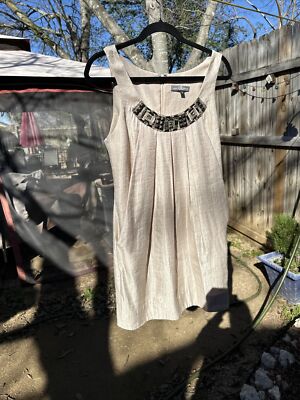 Alexia Admor Cocktail Dress Womens Size small champagne Sleeveless Party