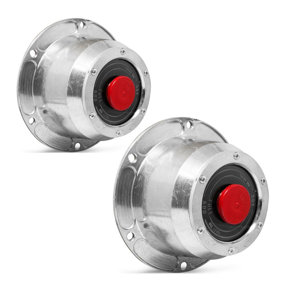 2 BoltOn Hub Caps Fit Trailers With HM518445 Bearings Replaces Stemco