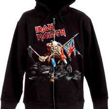 Image of Iron Maiden - The Trooper Official Licensed Zip Up Hoodie New