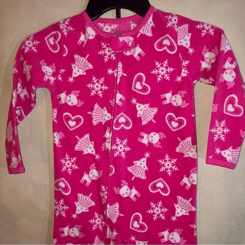 Child of Mine Carter's Pink SZ 4T Christmas One Piece Reindeer Christmas Tree - Picture 4 of 5