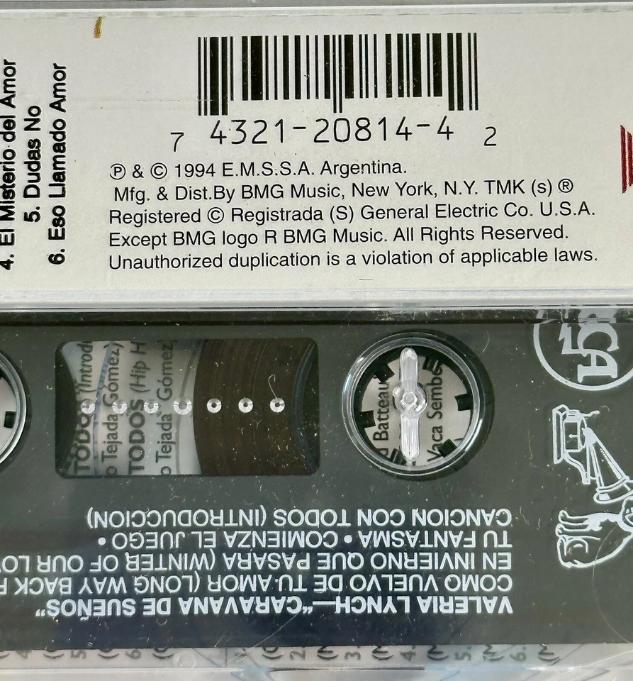 Valeria Lynch – Caravana de Sueños Cassette 1994 BMG U.S. Latin Rare OOP - Image 4 of 4