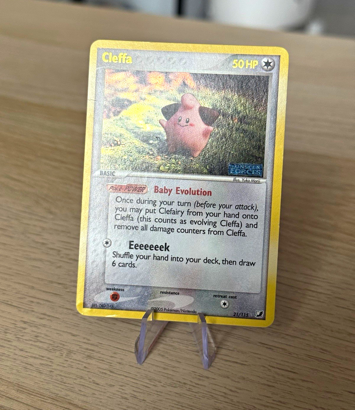 Pokemon - Cleffa 21/115 - Reverse Holo STAMPED - Unseen Forces - MP