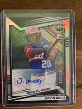 2022 Panini Prime Numbers Jalvin Arias Auto Refractor 69/185