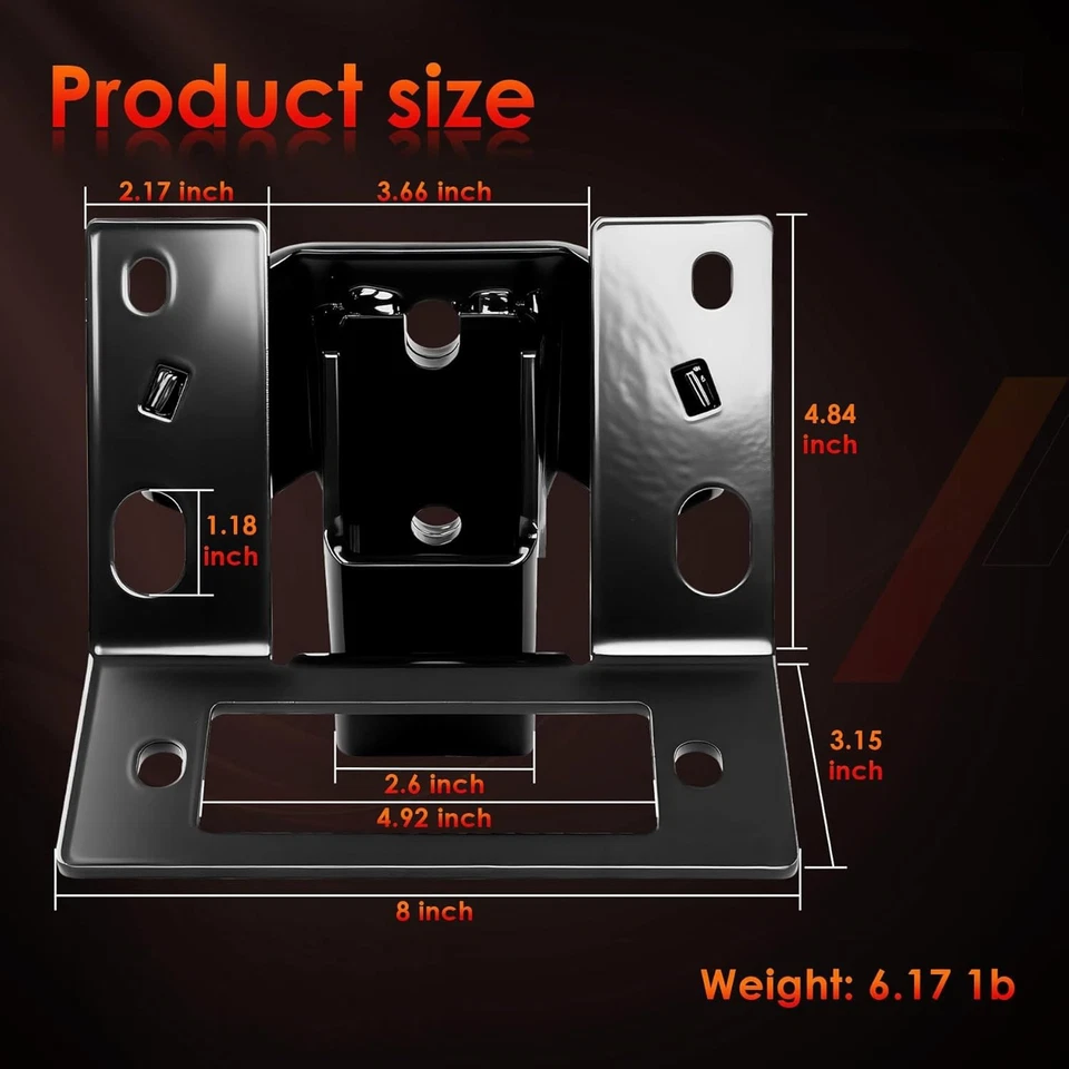 101720 Front Lower 2" Receiver Hitch For Can-Am Defender HD10 HD8 HD5 Heavy Duty - Image 3 of 4