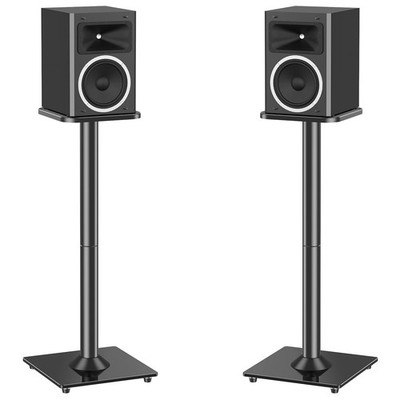 Universal Speaker Stands Pair for Surround Sound, 31'' Height Black
