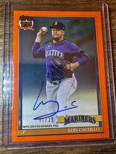 2026 Topps Series 1 Luis Castillo Orange Auto #91A-LC 1991 Anniversary /25 AU SN