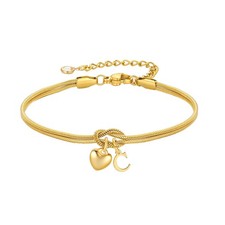Bridesmaid Gifts - Bridesmaid Proposal Gifts, 18K Gold Plated Initial Bracelets
