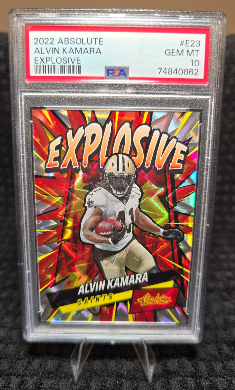 2022 Panini Absolute - Explosive Alvin Kamara #E23 PSA 10 Gem Mint