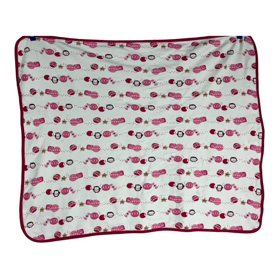 Gymboree мир надежда любовь Рождество Baby одеяло розовый девочка украшения пингвины - Изображение 4 из 4