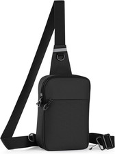 Sling Bag with Zipper Lock anti Theft Crossbody Bag for Men Women RFID  Water R