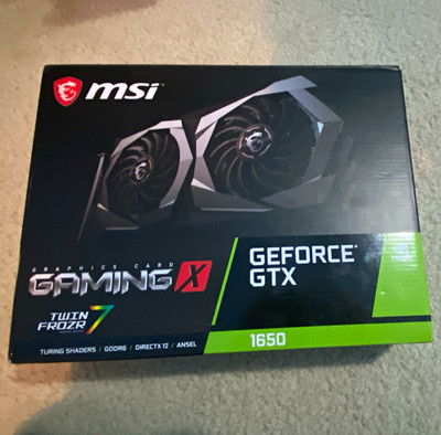 MSI GeForce GTX 1650 Gaming X 4GB GDDR5 G-SYNC VR Ready DX12 HDMI/DP