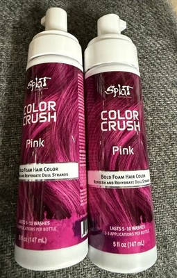 2 New Splat COLOR CRUSH Pink Bold Hair FOAM HAIR COLOR