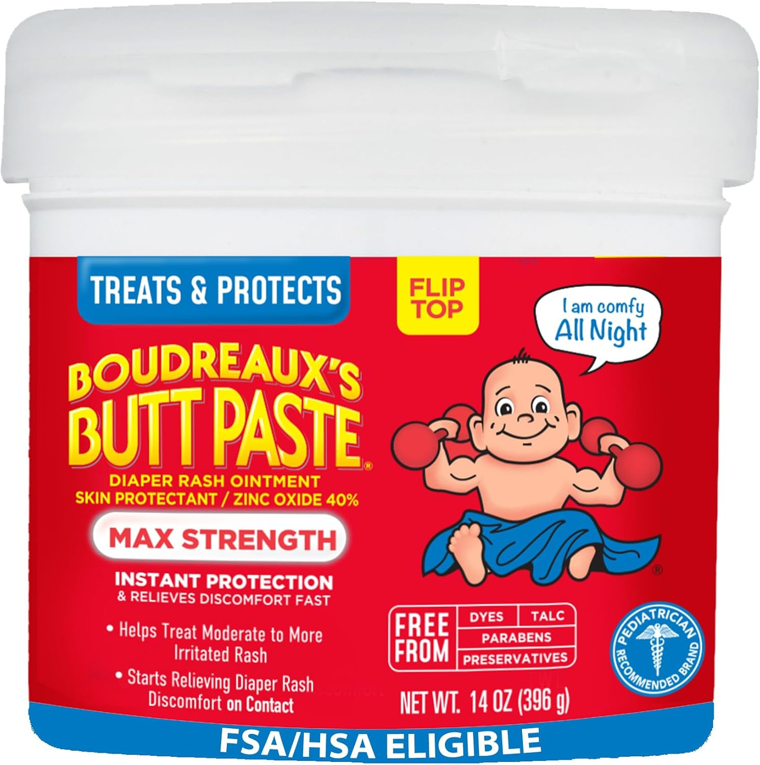 Rash Cream, Ointment For Baby, 14 Oz Flip-top Jar