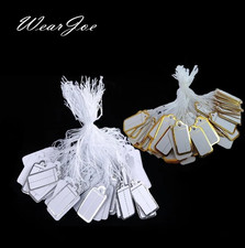 100pcs Jewelry Price Tags Blank Display Label String Cards Display Accessories