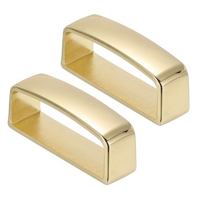 2Pcs 1 1/8 Inch 30mm Belt Loop Keepers Alloy Belt Men's Buckle Gold Tone